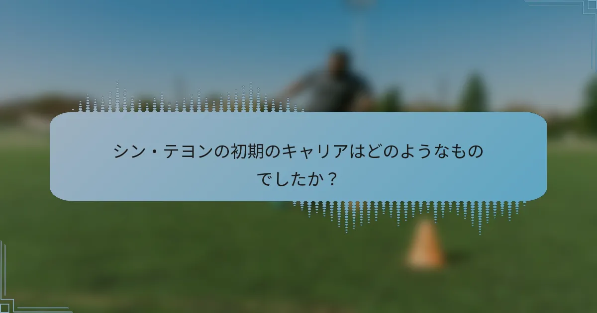 シン・テヨンの初期のキャリアはどのようなものでしたか？